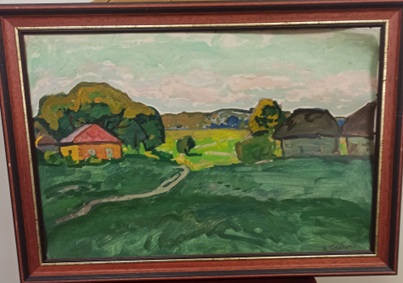 Картина «Хатки на околиці села», інвентарний № 163549